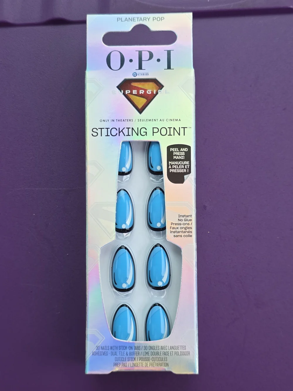 OPI Sticking Point Press-On Nails in Bright Blue